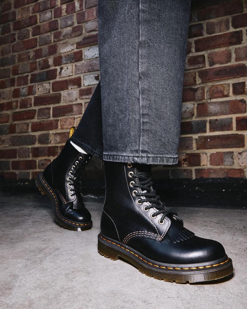 Dr Martens 1460 Pascal Abruzzo Leren Enkellaars Dames Zwart | NL 8TCE